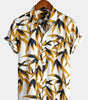 Men's pure cotton Hawaiian-style holiday print shirt