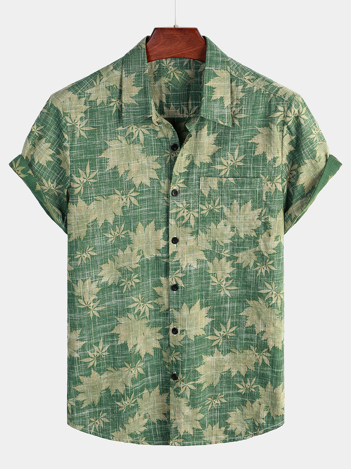 Casual Hawaiian Shirt with Pocket for Men