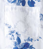 Men's Short Sleeve Blue Floral Print Hawaiian Shirt