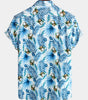 Men's pure cotton Hawaiian print holiday shirt