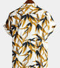 Men's pure cotton Hawaiian-style holiday print shirt