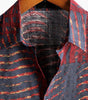 Men's Short Sleeve Striped Printed Shirt