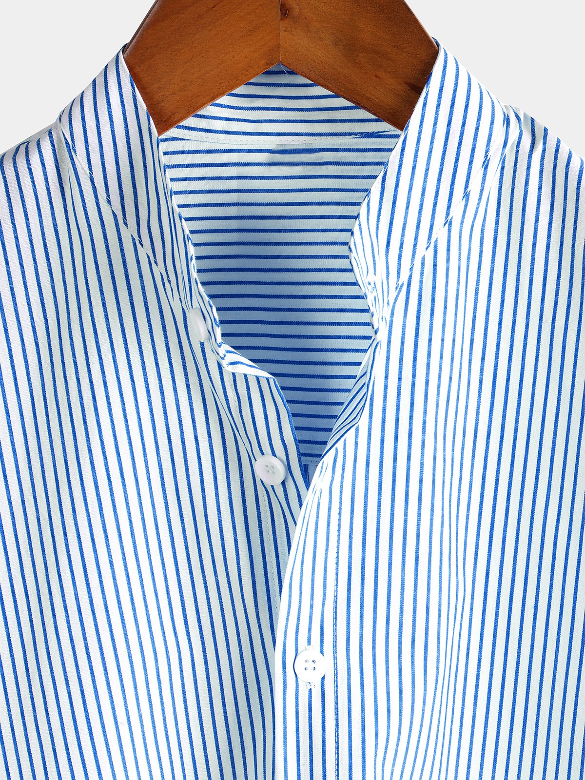 Men's Short Sleeve Striped Breathable Cotton Shirts