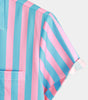 Summer Striped Shirt with Pockets and Flamingo Stripes