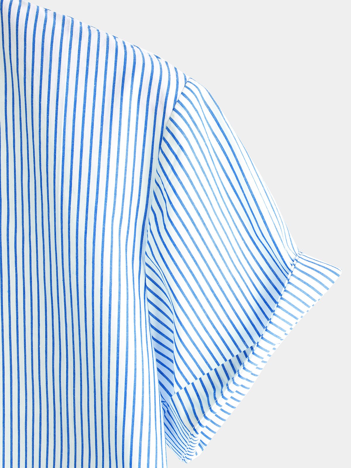 Men's Short Sleeve Striped Breathable Cotton Shirts