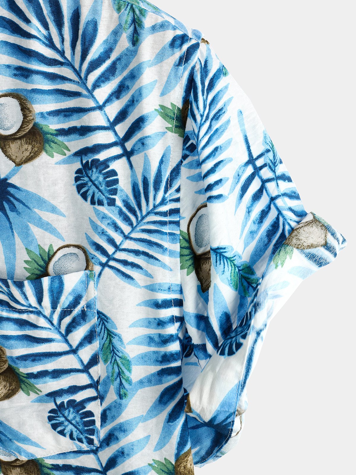 Men's pure cotton Hawaiian print holiday shirt