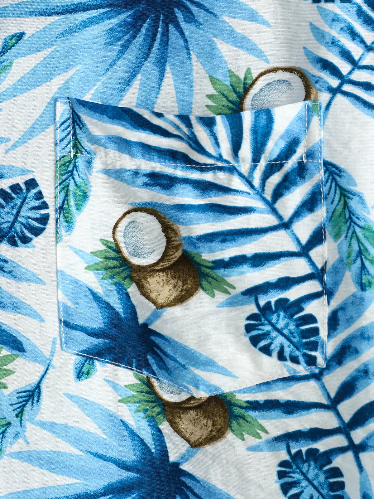 Men's pure cotton Hawaiian print holiday shirt