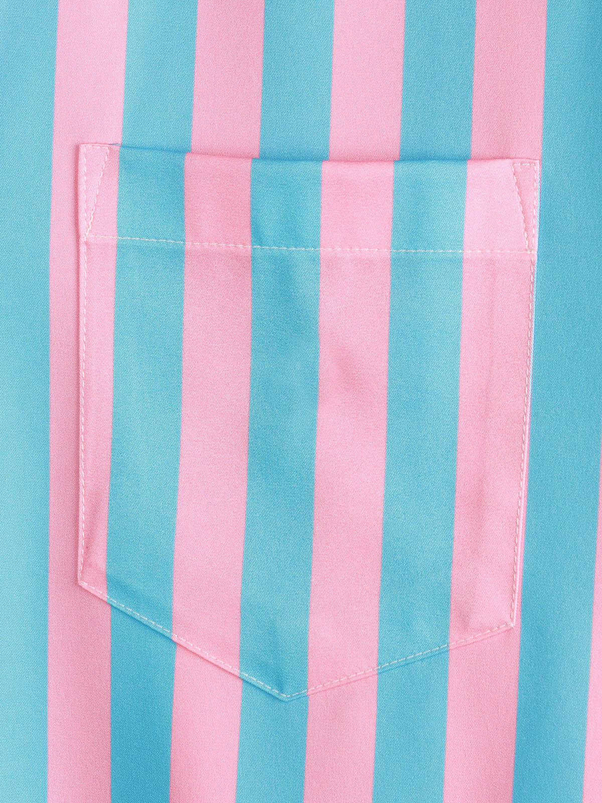 Summer Striped Shirt with Pockets and Flamingo Stripes