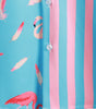 Summer Striped Shirt with Pockets and Flamingo Stripes