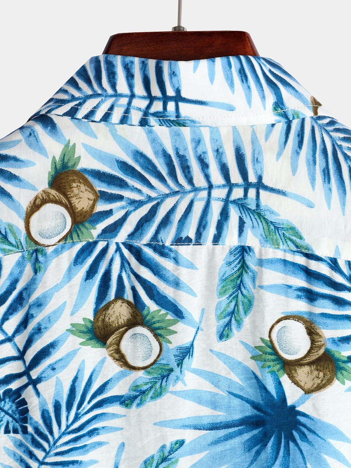 Men's pure cotton Hawaiian print holiday shirt