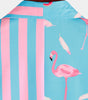 Summer Striped Shirt with Pockets and Flamingo Stripes