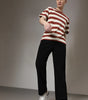 Ribbed Tube Leg Trousers