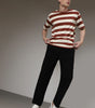 Ribbed Tube Leg Trousers