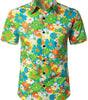 Tropical Floral Cotton Hawaiian Shirt for Men