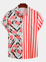 Striped Flamingo Summer Shirt