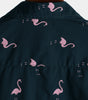 Men's Casual Short Sleeve Hawaiian Shirt with Pink Flamingo Animal Print