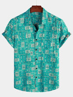 Men's Short Sleeve Printed Hawaiian Shirt