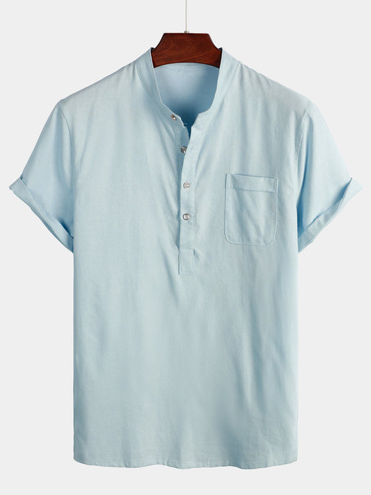 Casual Short Sleeve Holiday Shirt for Men