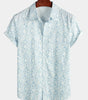 Men's Floral Print Cotton Shirt