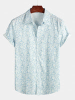Men's Floral Print Cotton Shirt