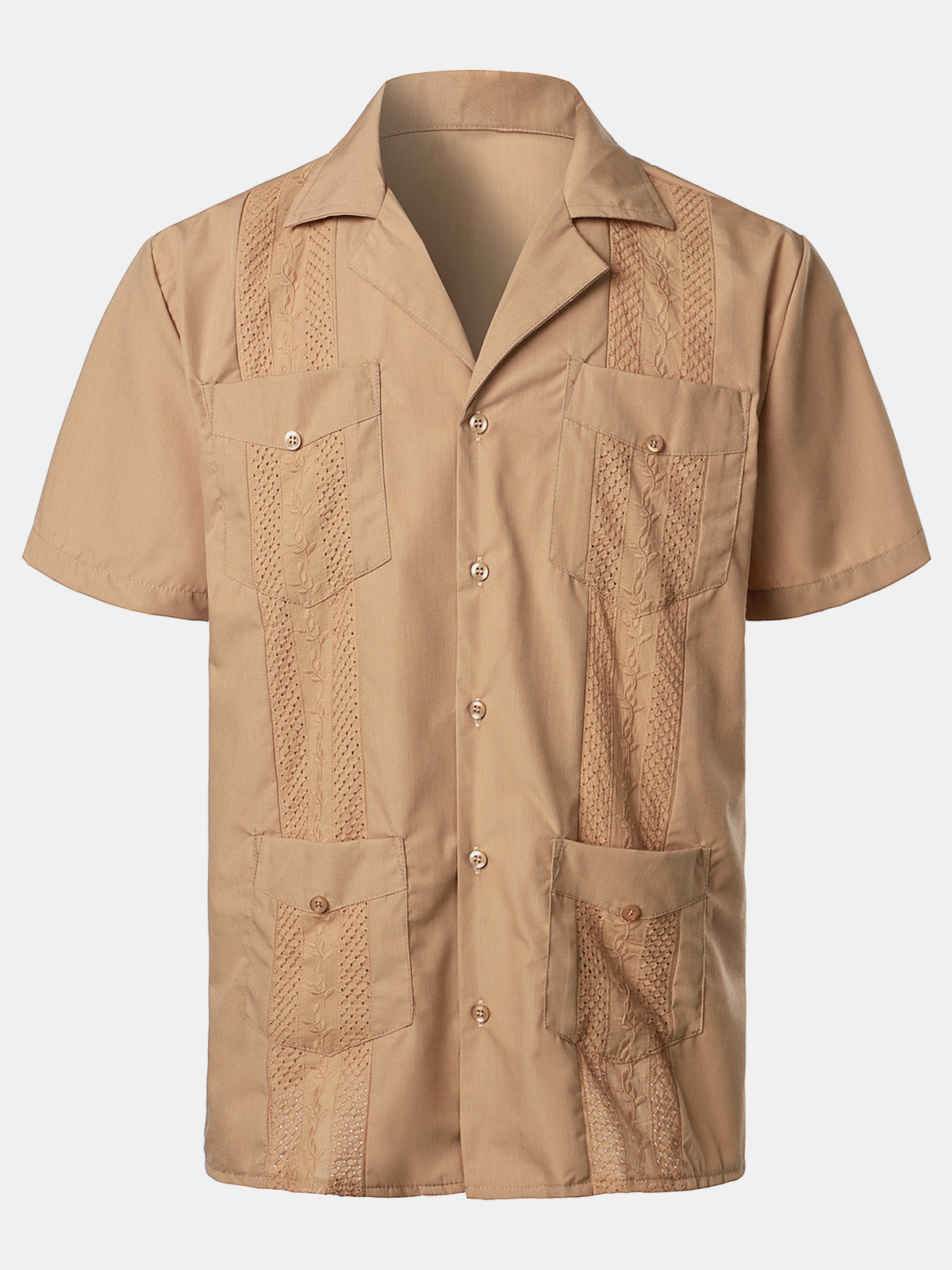 Plain cotton jacquard weave shirt