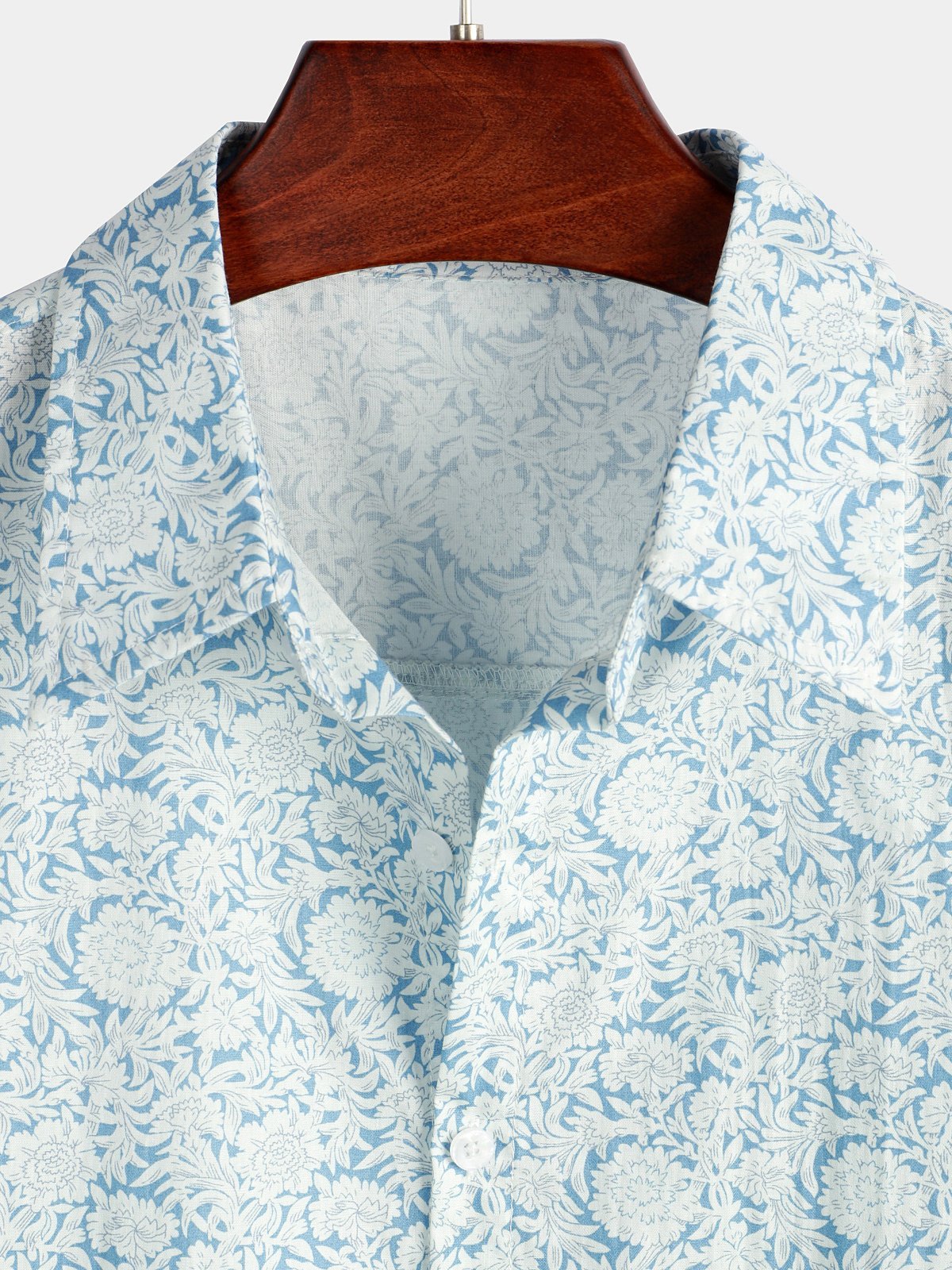 Men's Floral Print Cotton Shirt