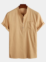 Casual Short Sleeve Holiday Shirt for Men