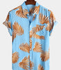 men's pure cotton shirt with Hawaiian holiday print