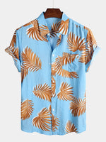 men's pure cotton shirt with Hawaiian holiday print