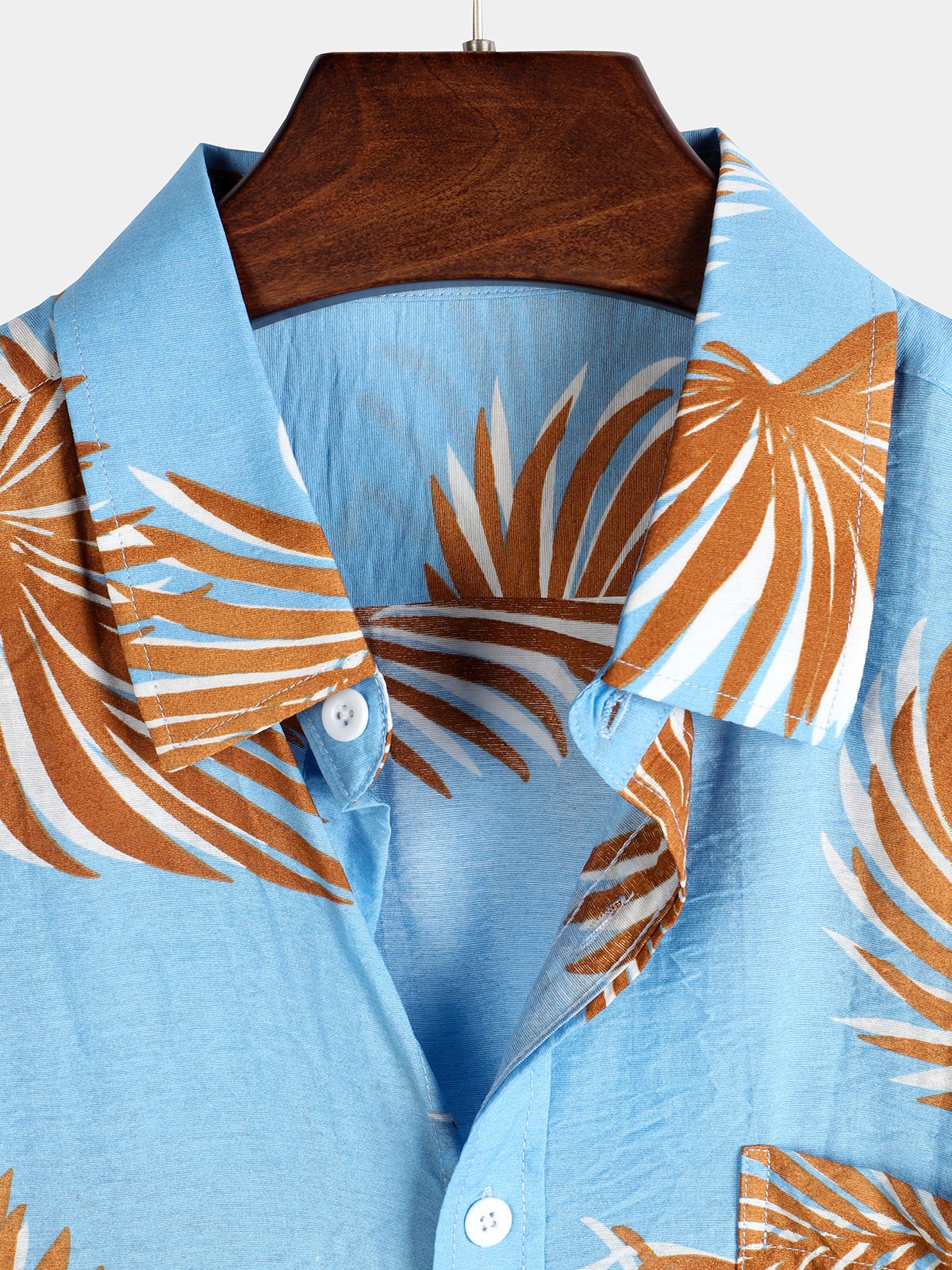men's pure cotton shirt with Hawaiian holiday print
