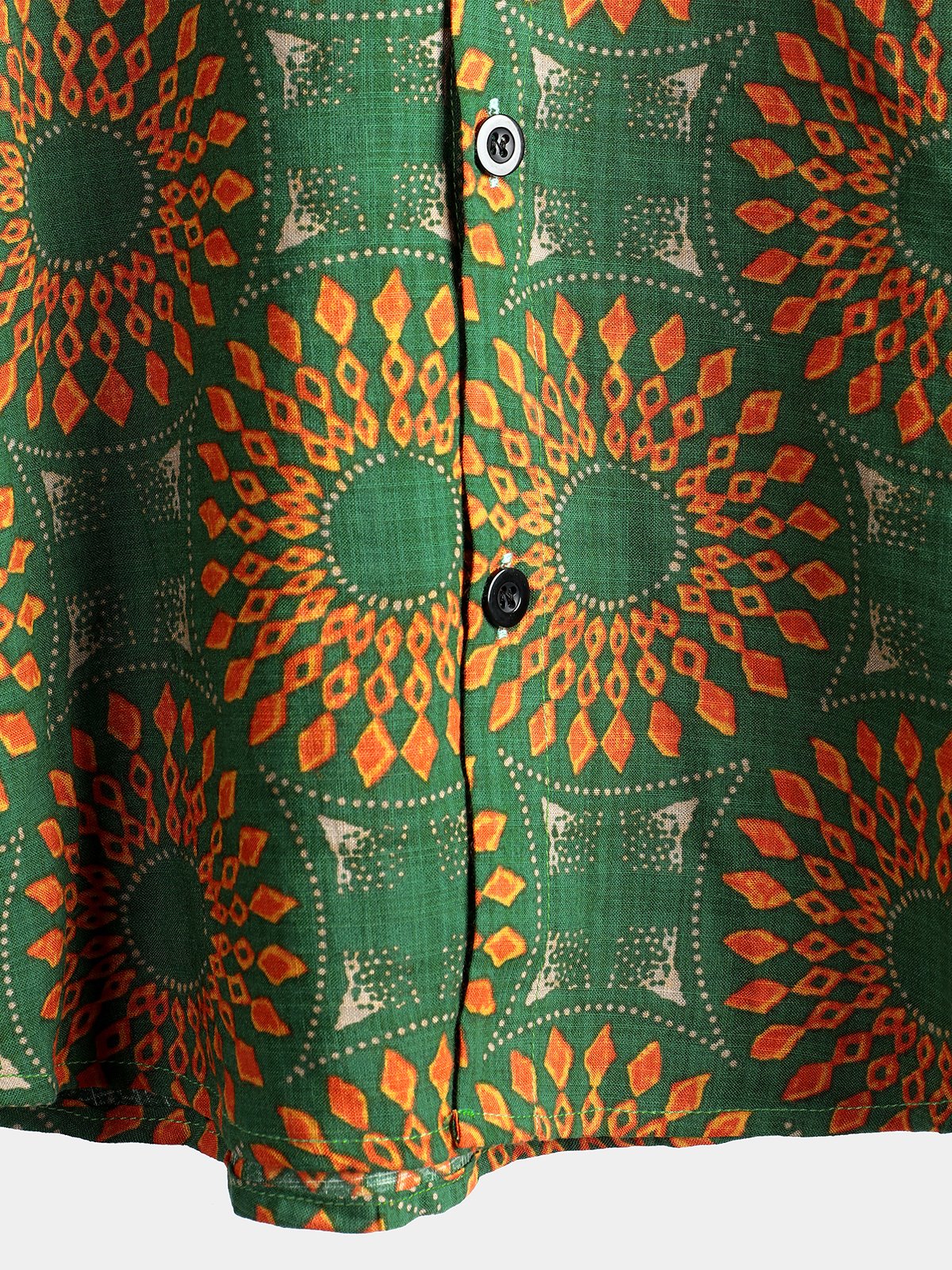Retro Short-Sleeved Button-Up Summer Disco Vintage 70s Shirt for Men