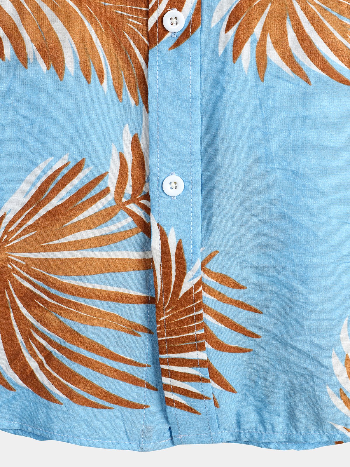 men's pure cotton shirt with Hawaiian holiday print