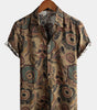 Retro Short-Sleeved Cotton Shirts for Men