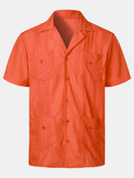 Plain cotton jacquard weave shirt