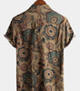Retro Short-Sleeved Cotton Shirts for Men