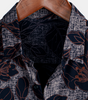 Men's Vintage Short Sleeve Button-Up Shirt, Floral Vacation, Casual, Summer