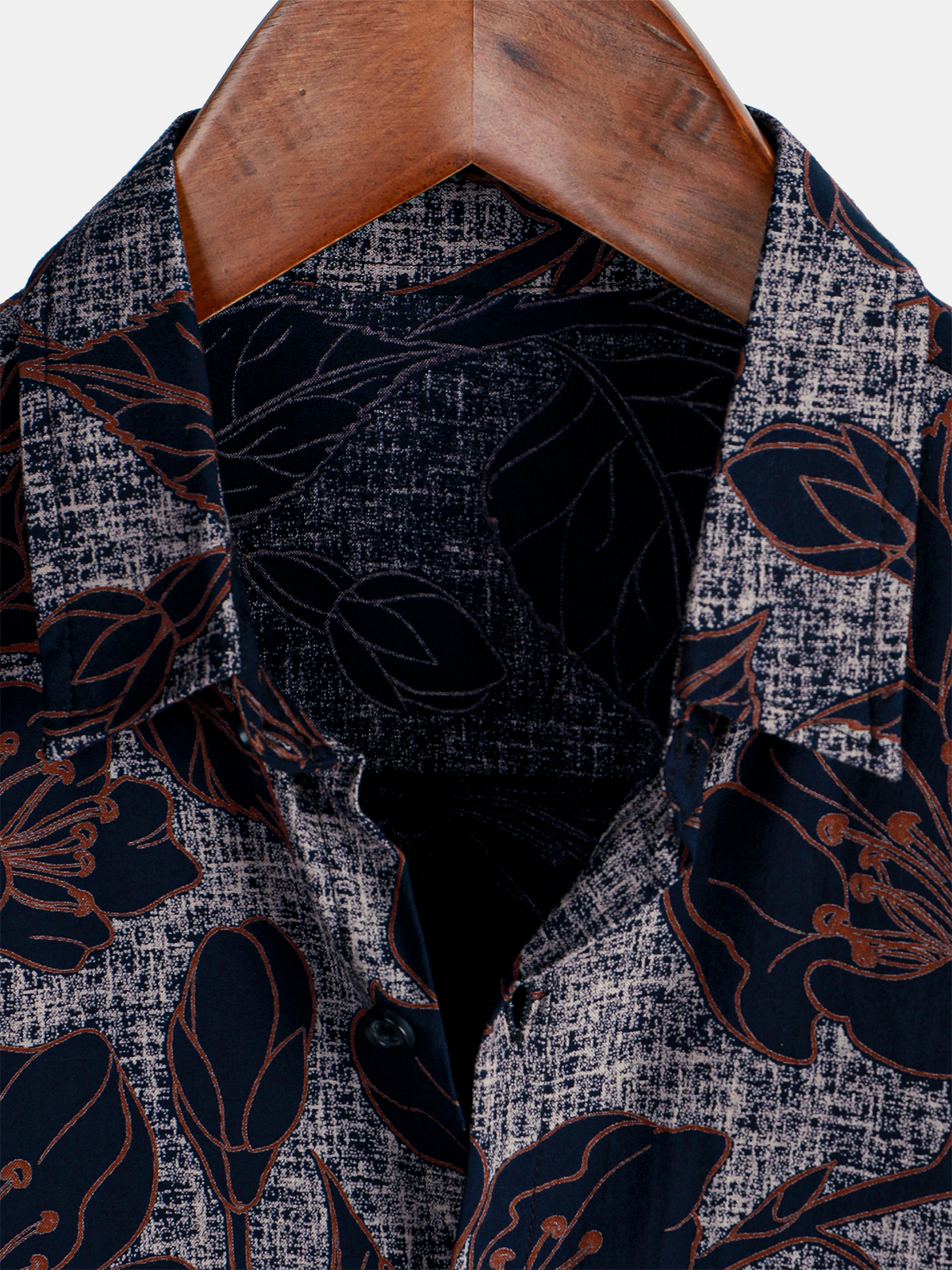 Men's Vintage Short Sleeve Button-Up Shirt, Floral Vacation, Casual, Summer