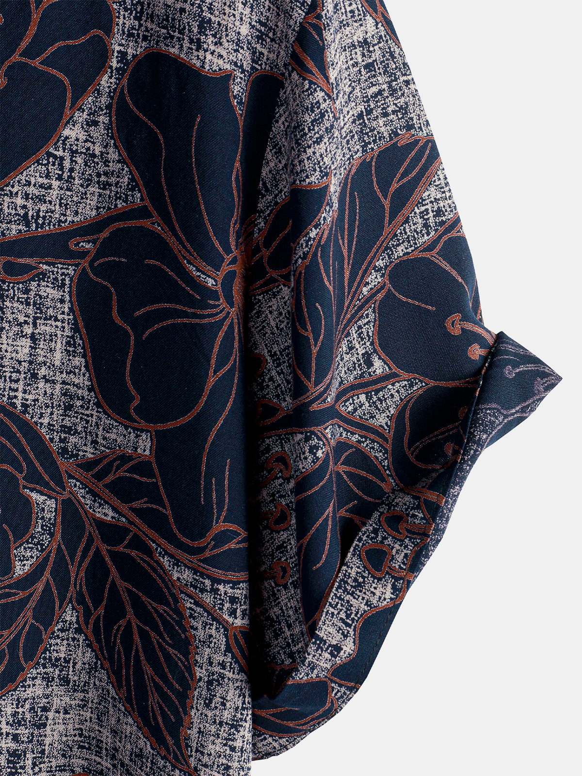 Men's Vintage Short Sleeve Button-Up Shirt, Floral Vacation, Casual, Summer