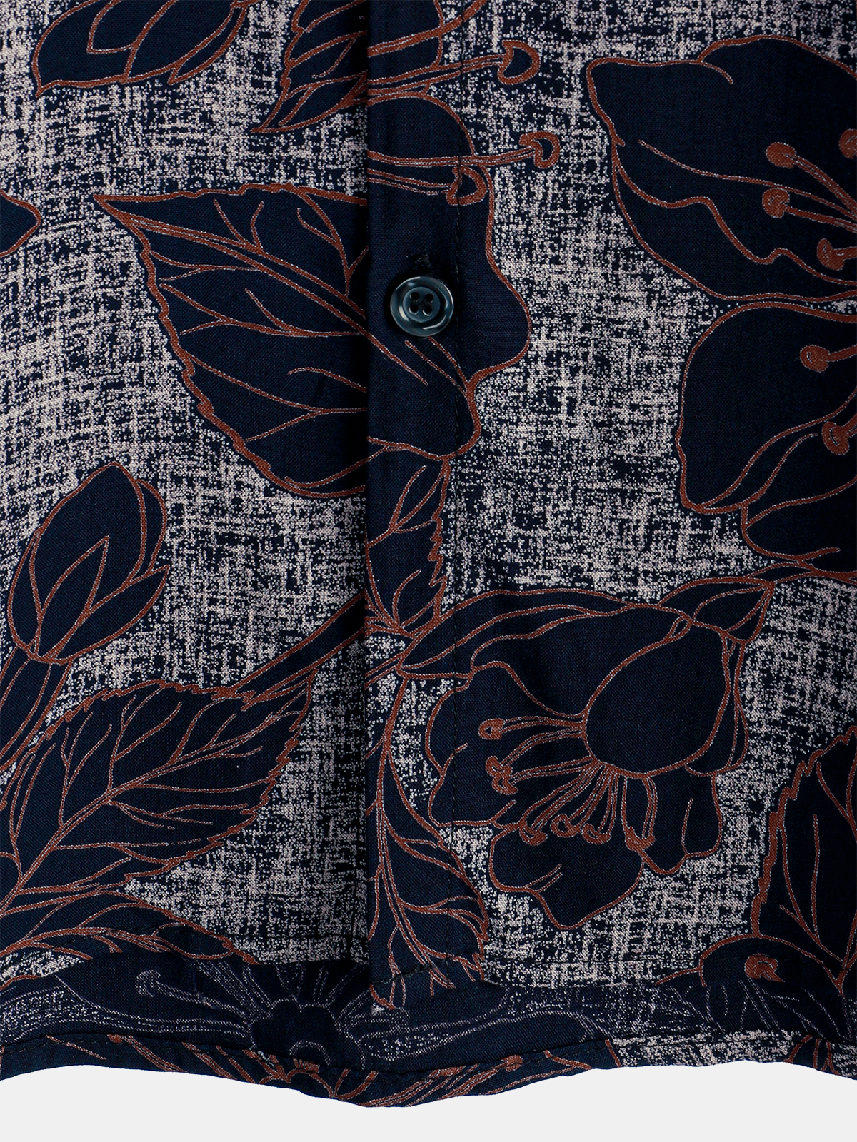 Men's Vintage Short Sleeve Button-Up Shirt, Floral Vacation, Casual, Summer