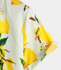 Men's Tropical Yellow Lemon Print Short Sleeve Hawaiian Shirt