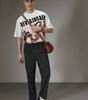 Ribbed Tube Leg Trousers