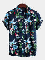 men's pure cotton shirt with Hawaiian holiday print
