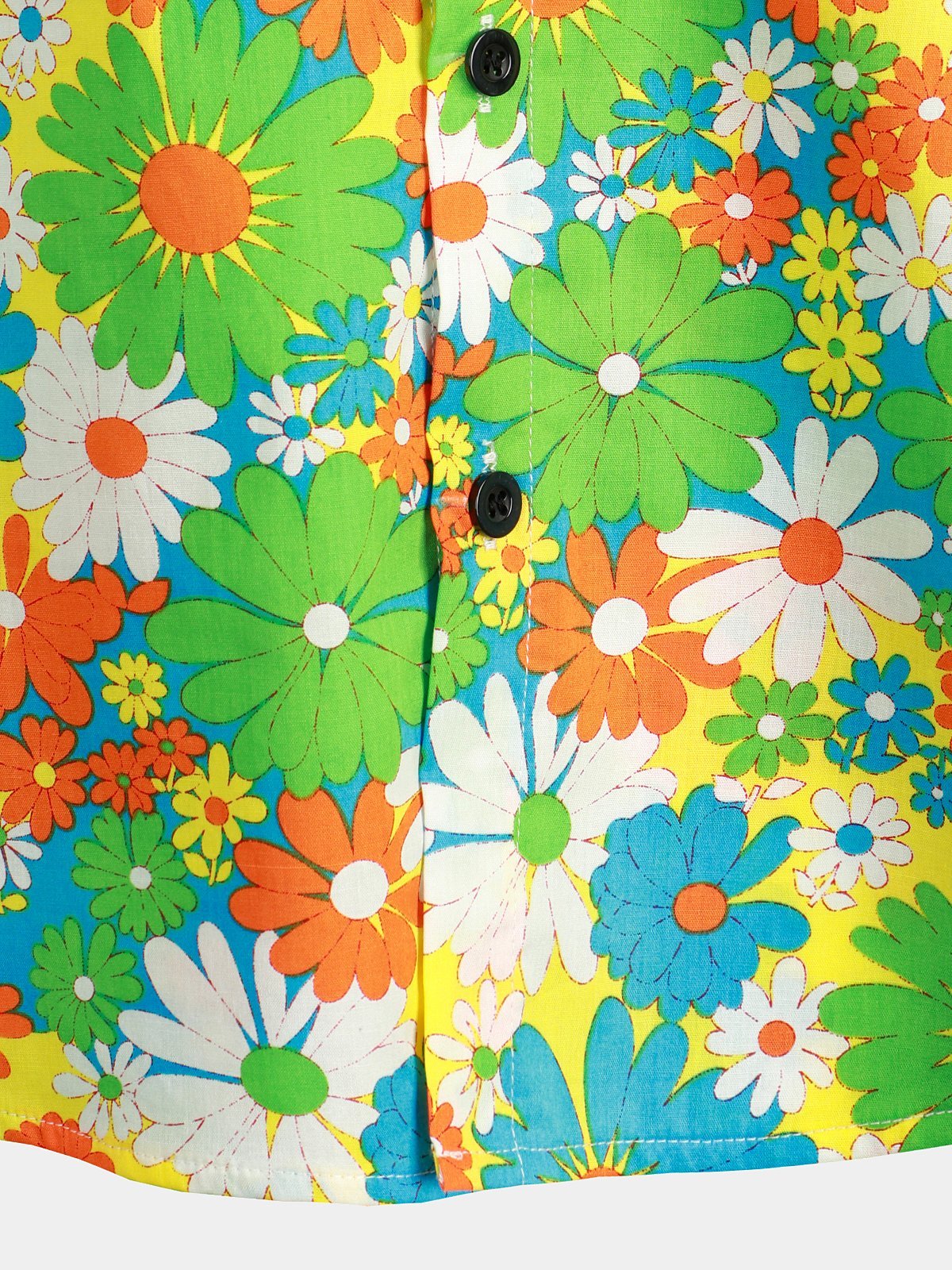 Tropical Floral Cotton Hawaiian Shirt for Men