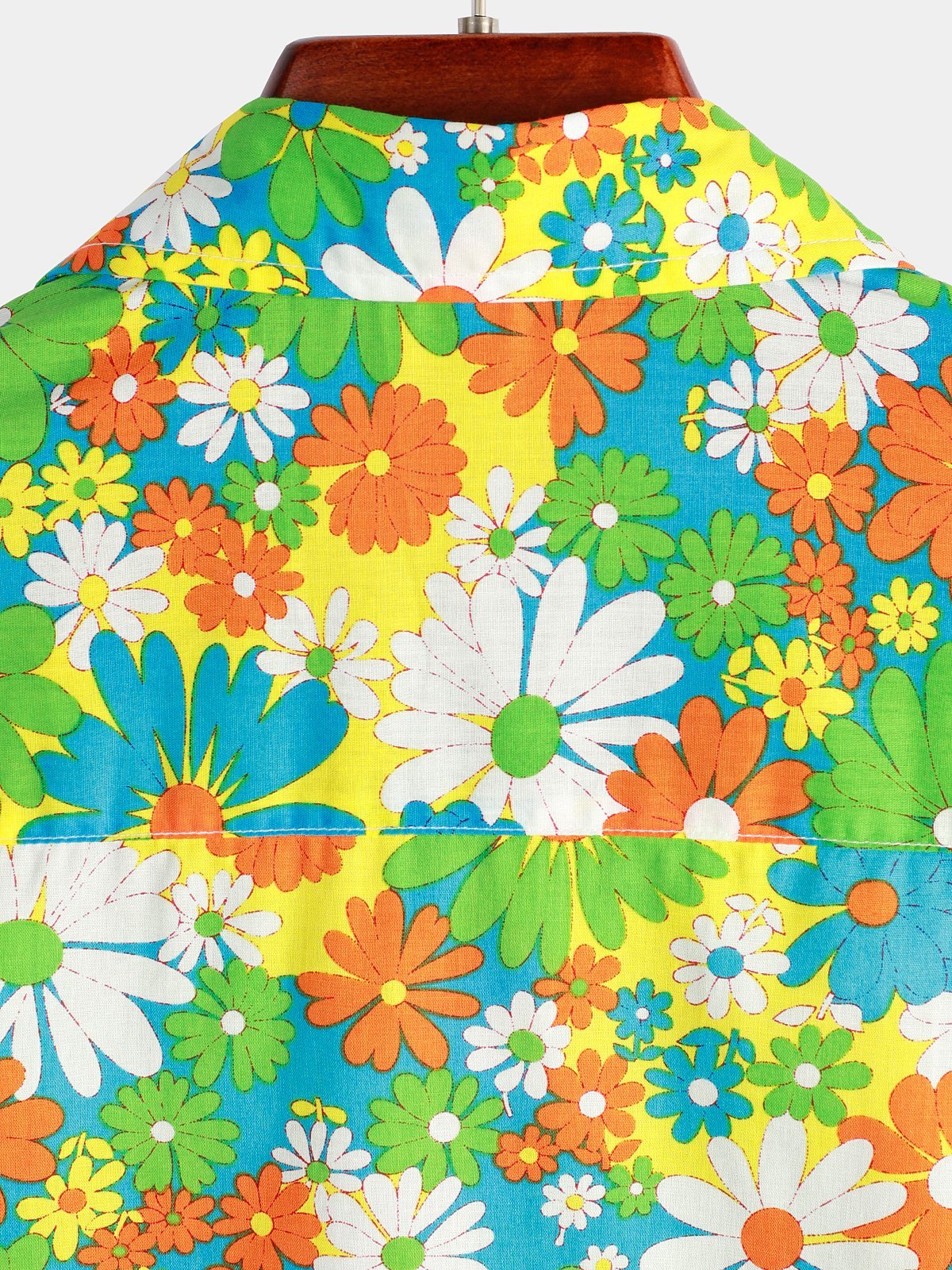 Tropical Floral Cotton Hawaiian Shirt for Men
