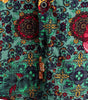 Men's Short Sleeve Green Cotton Vintage Floral Shirt