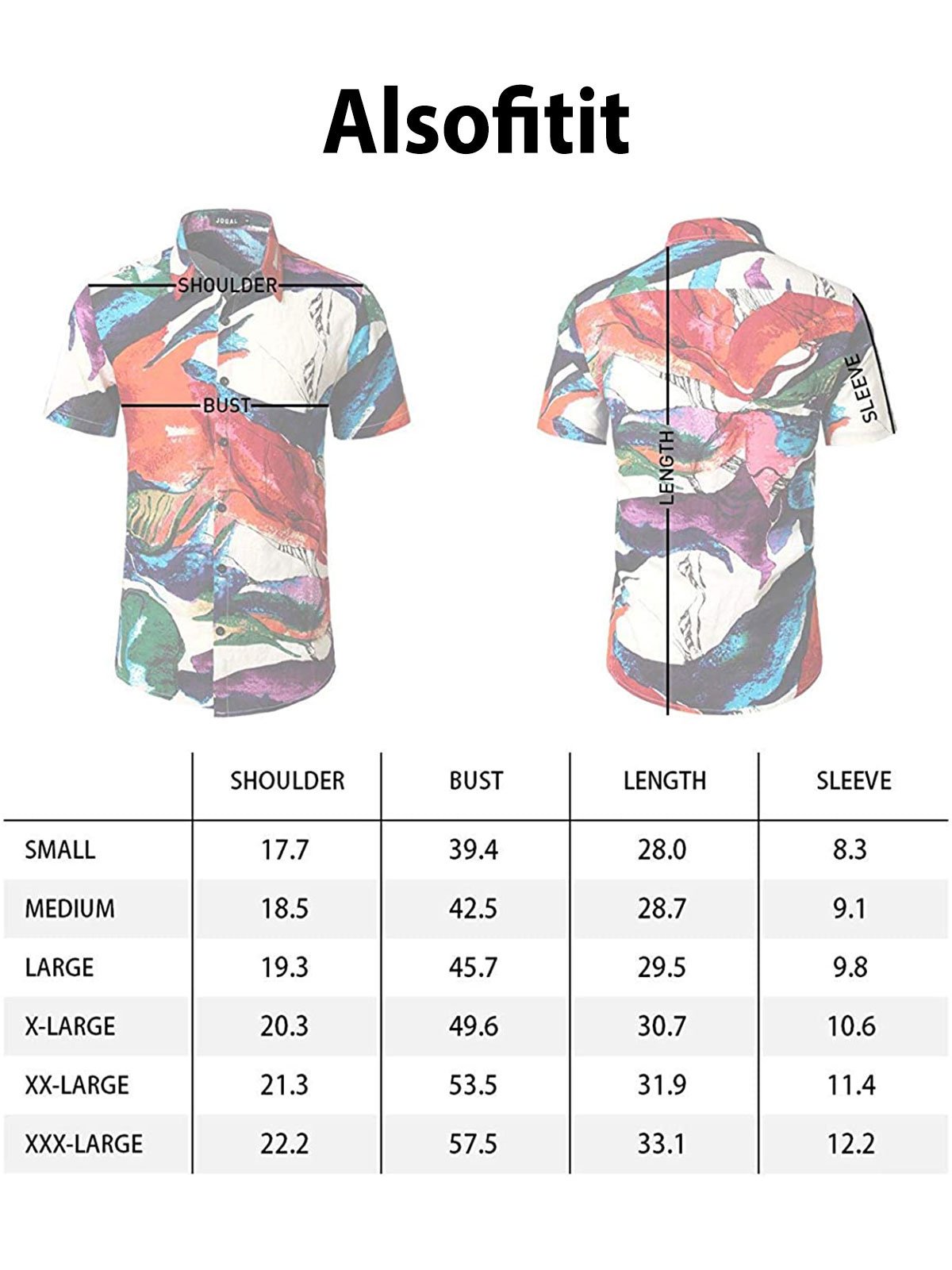 Men's Short Sleeve Cotton Patchwork Printed Shirt