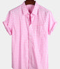 Casual Cotton Check Shirt for Men