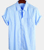 Casual Cotton Check Shirt for Men