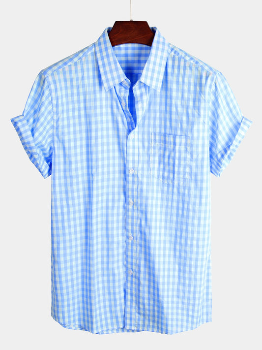 Casual Cotton Check Shirt for Men