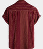 Short Sleeve Striped Cotton Shirts for Men